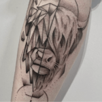 Highland cow tattoo